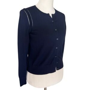 Banana Republic Navy Blue Button Front Cardigan Knit Sweater Women’s S